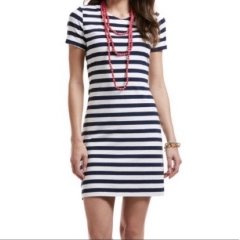 Vineyard Vines Stripe Zipper Back Knit Dress M